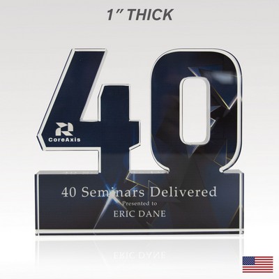 1" USA-Made Acrylic Numerals Style 40 – Plus Series