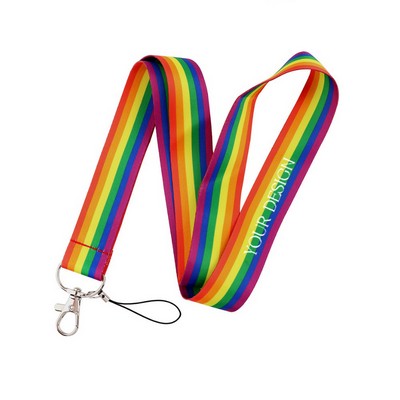 Sublimation Rainbow Lanyard