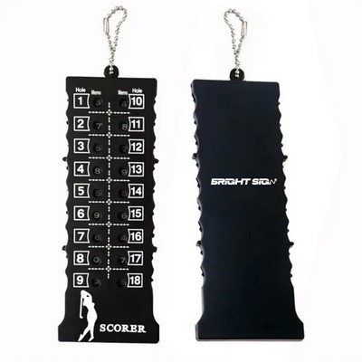 18-Hole Golf Score Counter Keychain