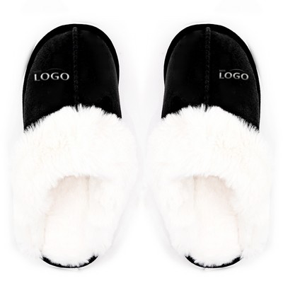 Cozy Embroidered Home Slippers with 4000-Stitch Logo