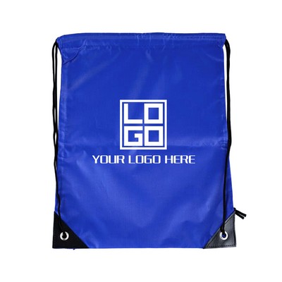 Custom 210D Polyester Drawstring Backpack Cinch Bag