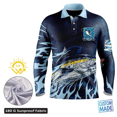 SolarProtect Long Sleeve Polo T-shirt Unisex Sublimation