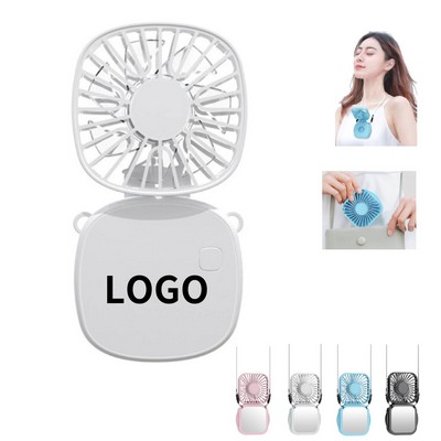 Folding mini Handheld Fan with Mirror