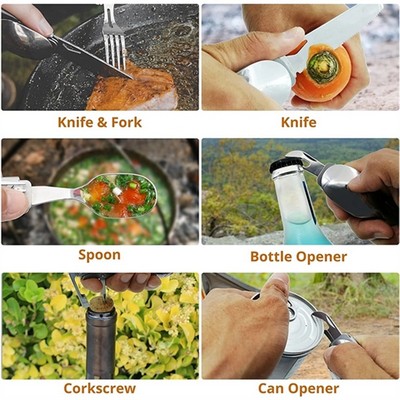 Multi-Function Camping Utensil Flatware Set