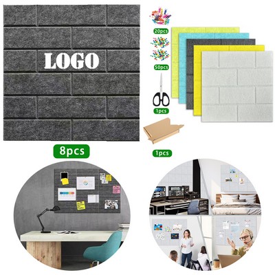 8PCS/Set Self Adhesive Felt Bulletin Board Tiles