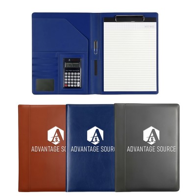 A4 PU Color-Changing Multifunctional Document Organizer Folder W/ Calculator, Pen, and Notepad
