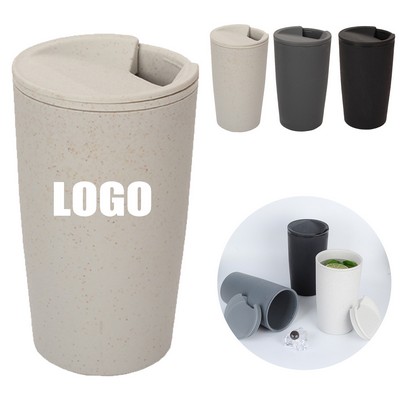 16 Oz Portable Wheat Straw Coffee Cup