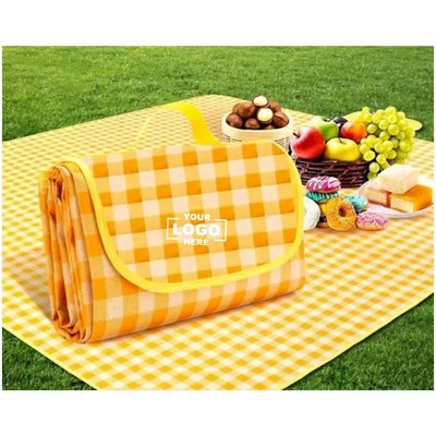Large Waterproof Foldable Picnic Blanket With Carry Handle