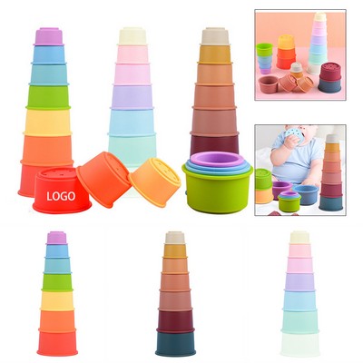 Colorful Circular Silicone Stacking Game