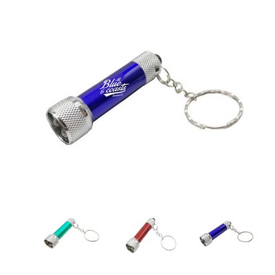 Aluminum Alloy Keychain Flashlight with Replaceable Battery