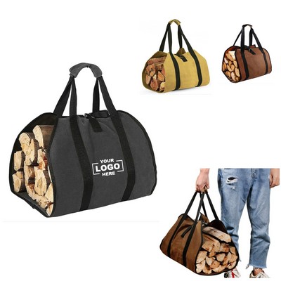 Outdoor Firewood Tote Bag - Portable Handheld Logging