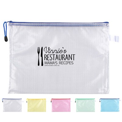 Zippered File Document Pouch