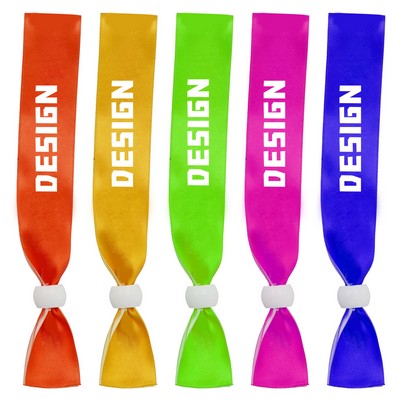 Vibrant Custom Satin Event Wristbands for Bulk Promotions