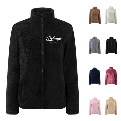 Winter Zip-Up Fleece Coat