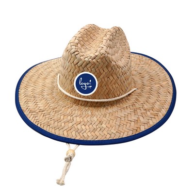 Summer Straw Hat w/ Custom Patch