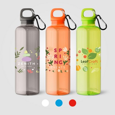 Doli rPET Carabiner Clip Screw-Top Bike Bottle - 25 oz. - Full-Color Inkjet