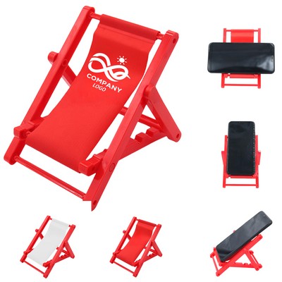 Mini Plastic Beach Chair Phone Stand