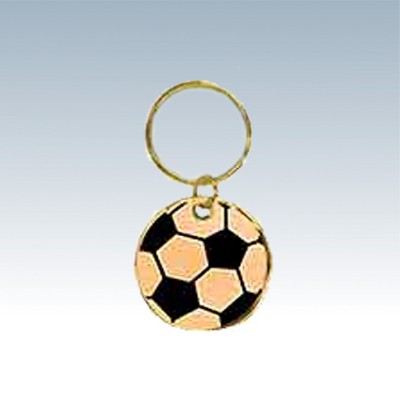 Brass Soccer Keychain