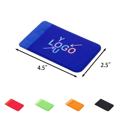 Leather Phone Card Holder with Adhesive Backing