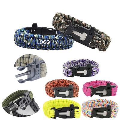 5-in-1 Life Saving Seven-Core Paracord Braided Bracelet