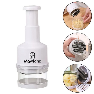 White Multi-Function Manual Garlic Chopper
