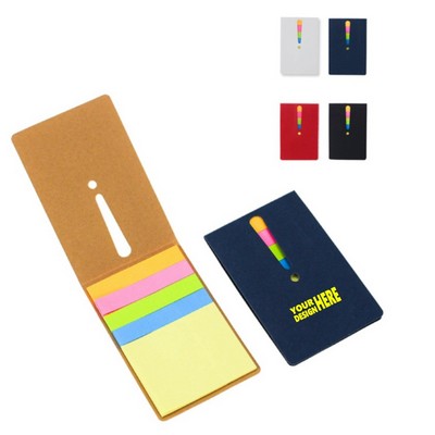 MOQ 10 pcs Kraft Cover Memo Pad with Sticky Notes