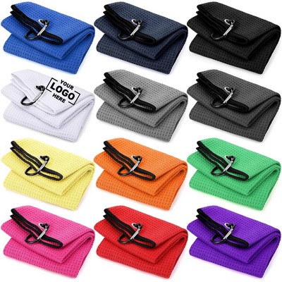 Waffle Weave Golf Towel for Ultimate Absorption