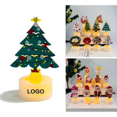 LED Christmas Tabletop Lights with Battery Operated Xmas Party Table Centerpiece Decor