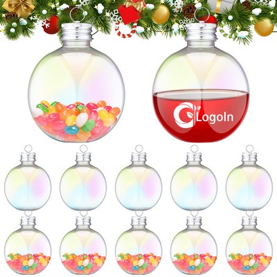 8.45 oz PET Christmas Drink Ball Hanging Ornament Bottle Bulb Cup