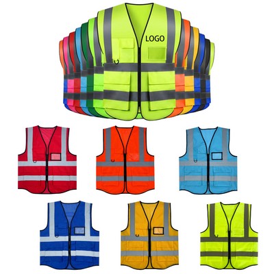High Visibility Reflective Safety Vest Men Women Work