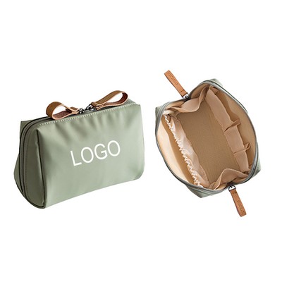 Double Zippers Makeup Pouch Small Cosmetic Bag