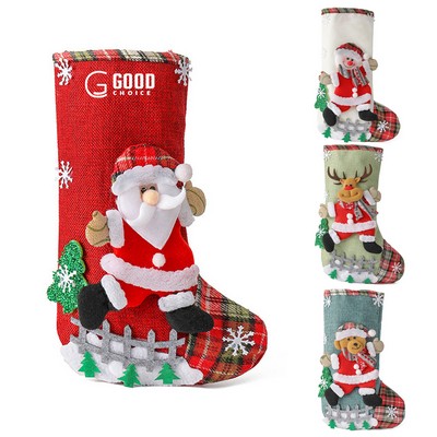 Christmas Stocking w/ Snowman