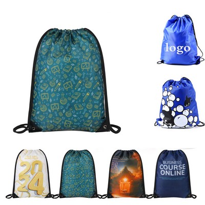 420D Sturdy Dye-Sublimated Drawstring Backpack