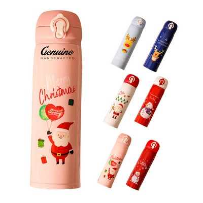 17oz Christmas Insulated Stainless Steel Bottle