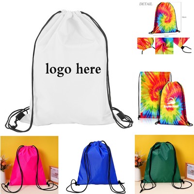 Colorful Tie-Dye Sack Backpack