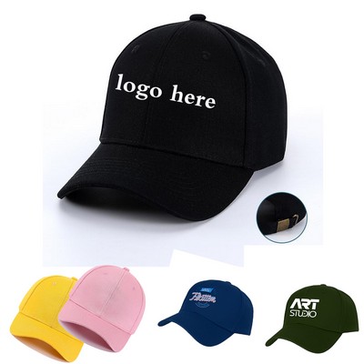 6-Panel 100% Cotton Twill Ball Cap