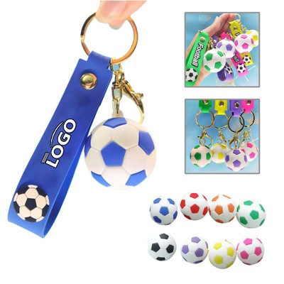 PVC Soccer Keychain Pendant