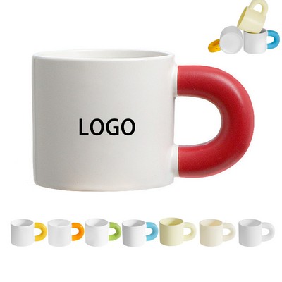 Trendy Large Handle Ceramic Coffee Mug