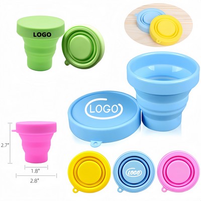 Silicone Collapsible Cup With Lid--170mm/6 OZ