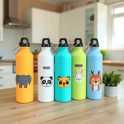 Custom 16 Oz. Aluminum Sports Bottle W/Carabiner & Twist Cap