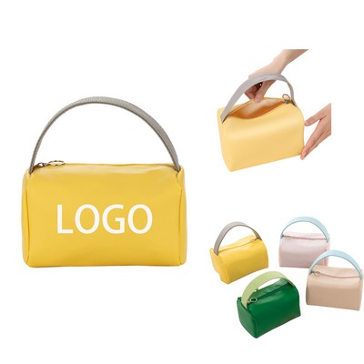 Candy-Colored PU Waterproof Travel Toiletry Bag