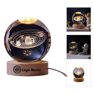 Solar System Crystal Ball Night Light
