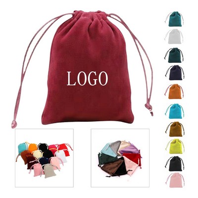 Drawstring Flocked Bag
