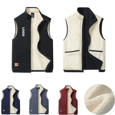 Man Sherpa Vest with Inside Pockets