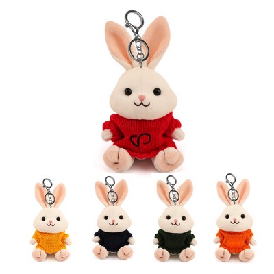Plush Mini Rabbit Keychain