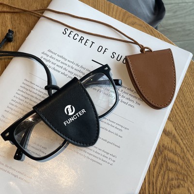 Vintage Microfiber Glasses Case Sunglasses/Hat Holder Lanyard W/Magnetic Closure