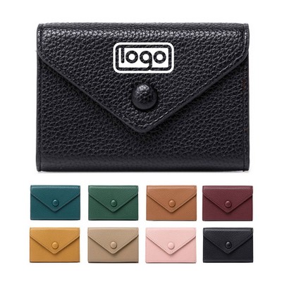 PU Lychee Print Soft Leather Portable Purse