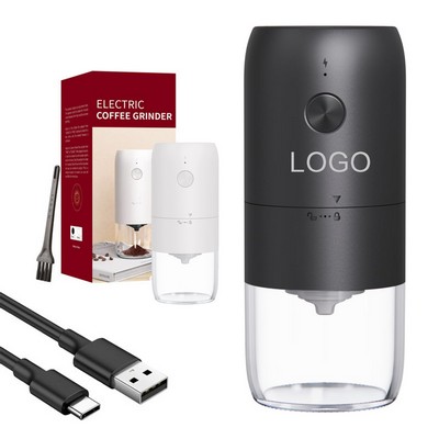 Portable Burr Coffee Bean Grinder Electric with Cleaning Brush