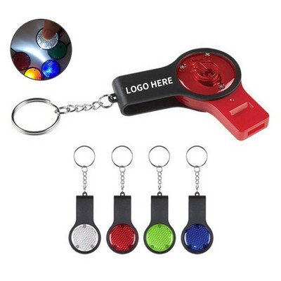 Secure Pivoting Reflector LED Keychain