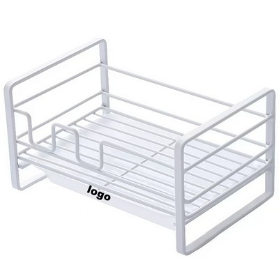 Heavy Duty Iron Kitchen Sink Caddy for Sponge and Soap Storage